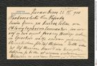 Nachlass Franz Steindachner, Briefkarte von Norbert Schmucker an Franz Steindachner (22.03.1910), Inv.Nr. 459.01, Seite 1
